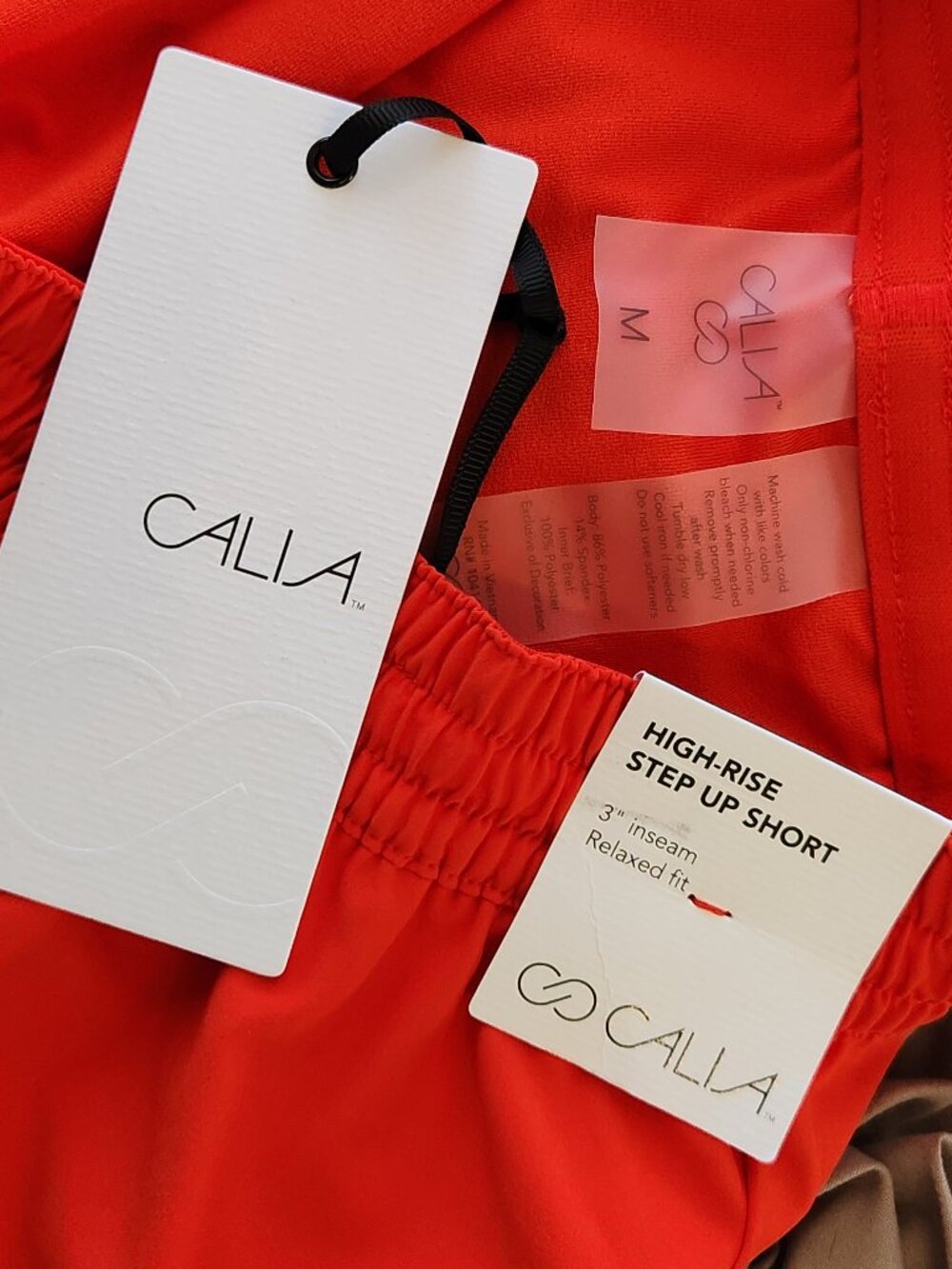 CALIA Drawstring Step Up Short Red Athletic- NWT NEW - Picture 6 of 7